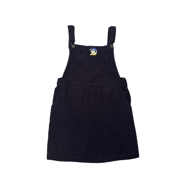 Coraline Dark Navy Corduroy Overall Dress - Size L - Picture 1 of 5